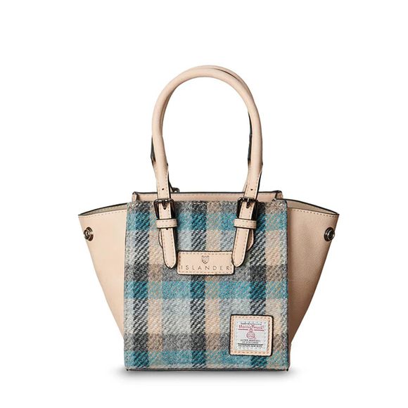 The Mini Caillie Tote Harris Tweed & Pu Leather Islander Tartan :[ - Picture 1 of 6